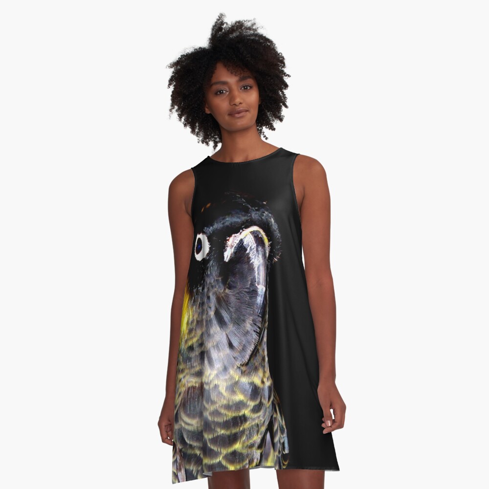 Black Cockatoo A-Line Dress