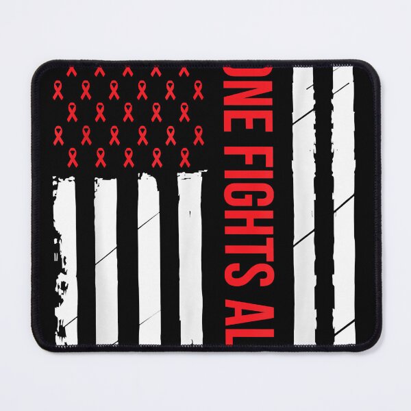 Item preview, HIV Awareness Red Ribbon Men Women AIDS Fight USA Flag designed and sold by newellfa.