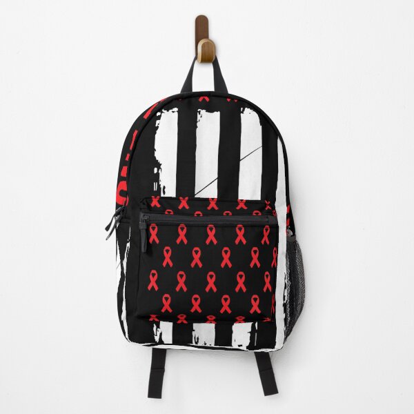Item preview, HIV Awareness Red Ribbon Men Women AIDS Fight USA Flag designed and sold by newellfa.