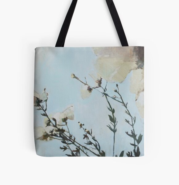 powder blue poppies All Over Print Tote Bag