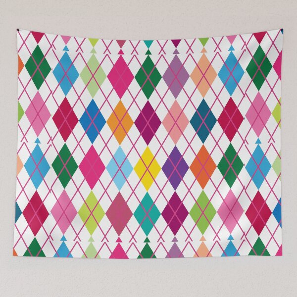 Item preview, Argyle Retro Vintage Print Red Blue Green Pink Punk Girly designed and sold by Shayna Westfall.