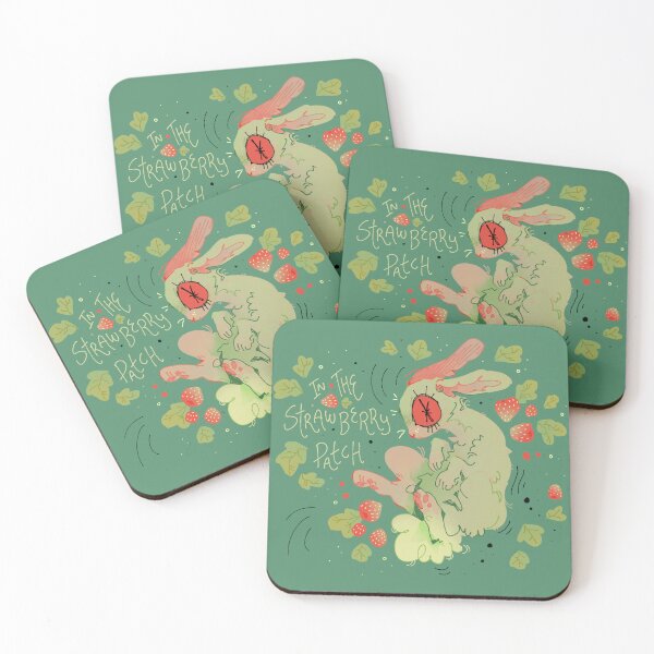 Item preview, In the Strawberry Patch - Abstract Rabbit Sticker designed and sold by AstroEden.