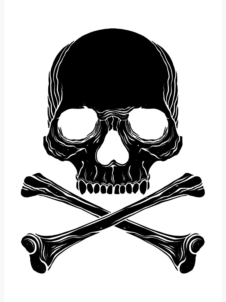 cross-bones-and-skull-art-board-print-for-sale-by-monjoconto-redbubble