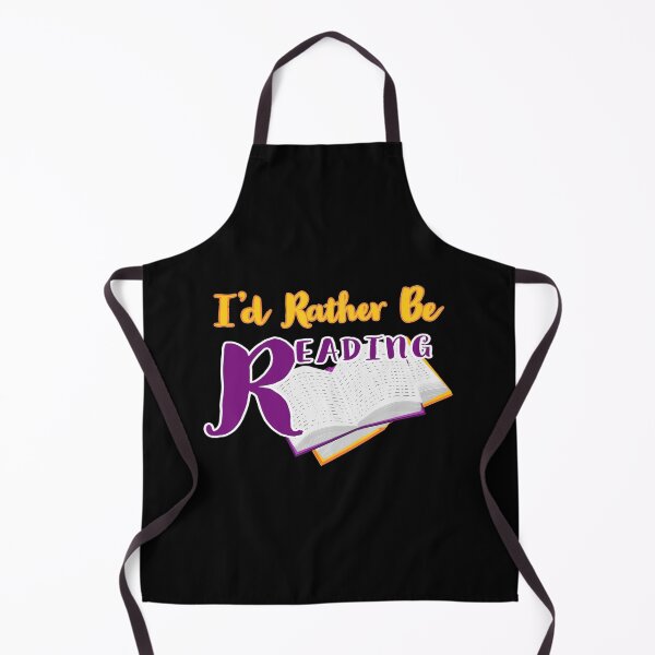 Item preview, I'd Rather Be Reading. Book Lovers Statement. Books with Orange, Yellow and Purple Lettering. designed and sold by ArtByLM.