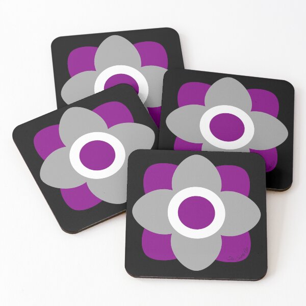 Item preview, Eight Petal Flower Flagging Asexual Pride Colors designed and sold by barronangMedia.