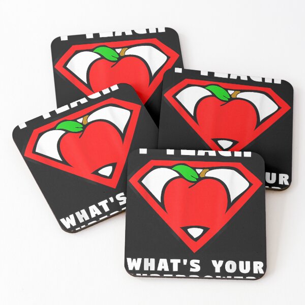 Item preview, I Teach What's Your Superpower Superhero Teacher Apple  designed and sold by newellfa.