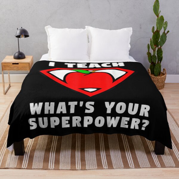 Item preview, I Teach What's Your Superpower Superhero Teacher Apple designed and sold by newellfa.