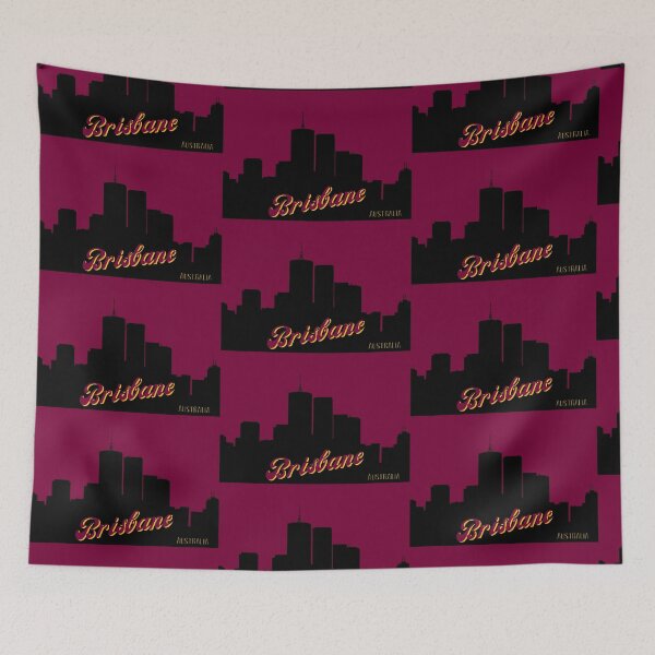 Item preview, Brisbane Australia skyline outline designed and sold by 1DaisyChainLane.