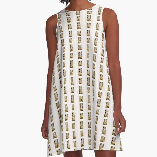 Holland Sunflower Stripes A-Line Dress