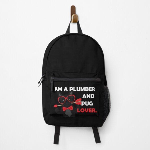 Item preview, Am a plumber and pug lover, valentines day for plumber saying valentine's day design gift idea. designed and sold by SamRVstore.