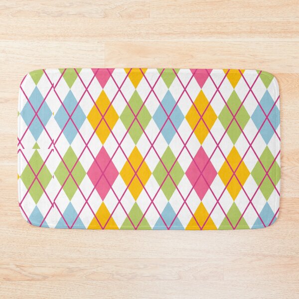 Item preview, Argyle Retro Vintage Print Blue Green Pink Punk Girly designed and sold by Shayna Westfall.
