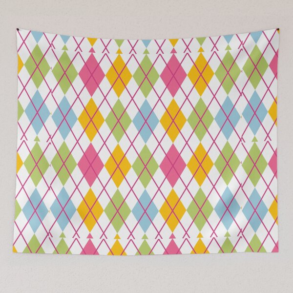 Item preview, Argyle Retro Vintage Print Blue Green Pink Punk Girly designed and sold by Shayna Westfall.