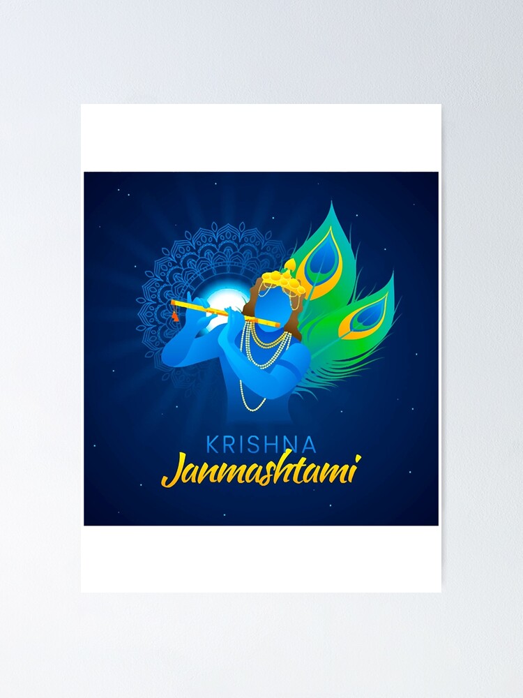 Happy Janmashtami festival logo concept design. Janmashtami indian holiday.  Celebrating birth of Krishna. Vector illustration Stock Vector Image & Art  - Alamy