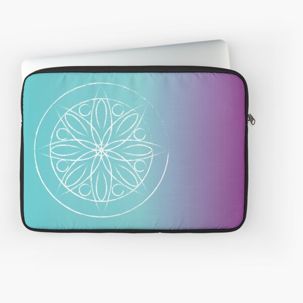 Mandala on aqua Laptop Sleeve