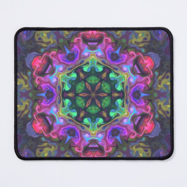 Item preview, Psychedelic Mandala Flower Pink Purple and Green designed and sold by WormholeOrbital.