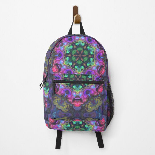 Item preview, Psychedelic Mandala Flower Pink Purple and Green designed and sold by WormholeOrbital.