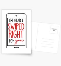 I'm Glad I Swiped Right Postcards