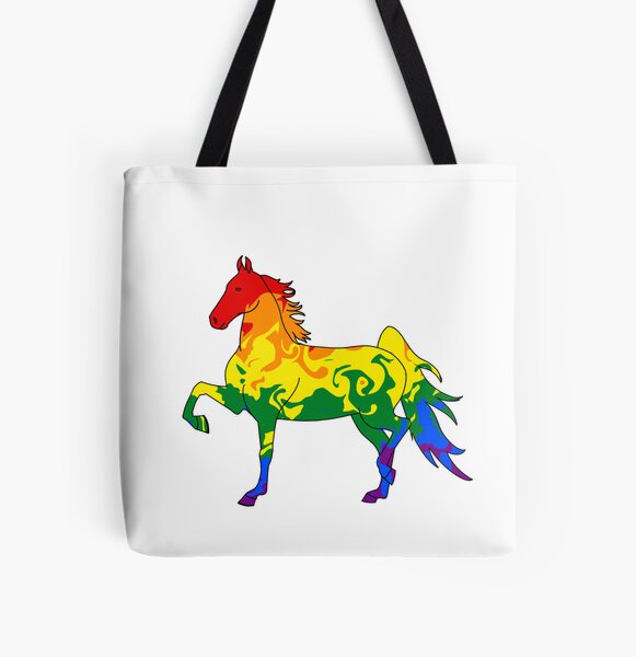 Aperçu de l'œuvre Swirly Saddlebreds Trotteur Arc-en-ciel créée et vendue par theaadesigns.