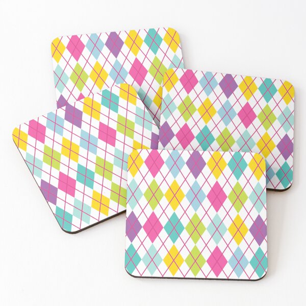 Item preview, Argyle Retro Vintage Print Purple Aqua Lime Gold Magenta Funky designed and sold by Shayna Westfall.