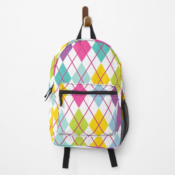 Item preview, Argyle Retro Vintage Print Purple Aqua Lime Gold Magenta Funky designed and sold by Shayna Westfall.