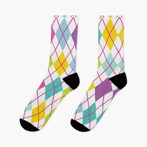 Item preview, Argyle Retro Vintage Print Purple Aqua Lime Gold Magenta Funky designed and sold by Shayna Westfall.