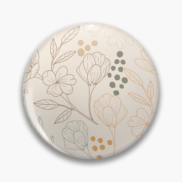 Item preview, Linie vintage flower pattern designed and sold by sewproject.