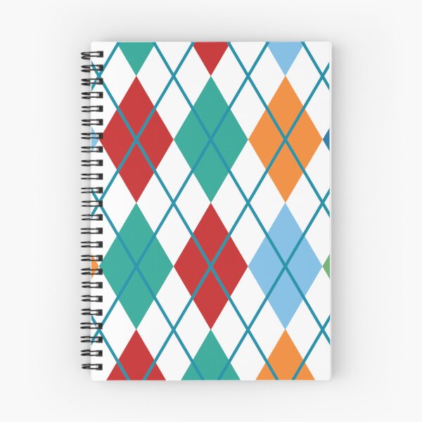 Item preview, Argyle Retro Vintage Print Pattern Blue Green Red Orange Gold designed and sold by Shayna Westfall.
