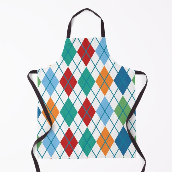 Item preview, Argyle Retro Vintage Print Pattern Blue Green Red Orange Gold designed and sold by Shayna Westfall.
