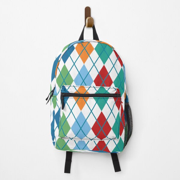 Item preview, Argyle Retro Vintage Print Pattern Blue Green Red Orange Gold designed and sold by Shayna Westfall.