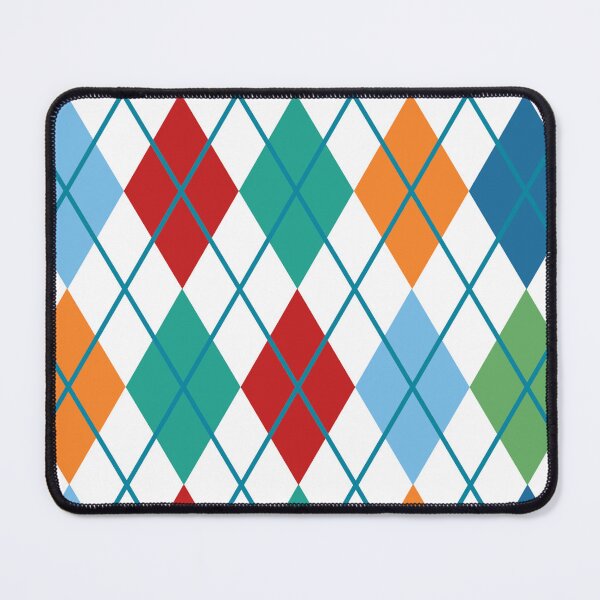 Item preview, Argyle Retro Vintage Print Pattern Blue Green Red Orange Gold designed and sold by Shayna Westfall.