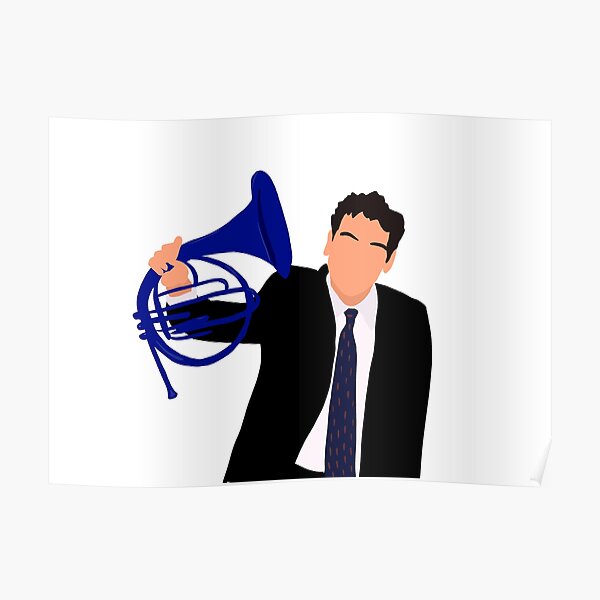 "Ted Mosby Blue French Horn" Poster for Sale by madebymammen Redbubble