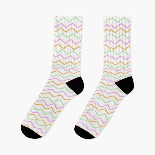 Item preview, Pink orange green zig zag pattern designed and sold by Vicsdesignsart.