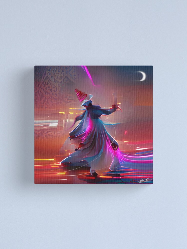 Thumbnail 1 of 3, Canvas Print, Futuristic dervish designed and sold by Ambereena-Razvi.