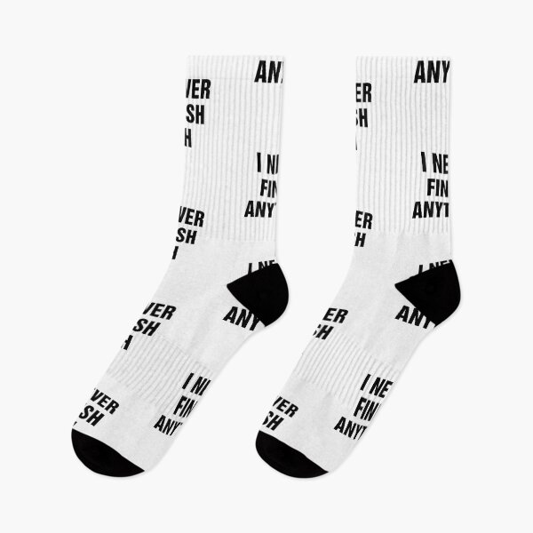 Item preview, I Never Finish Anything Funny Lazy People Quote designed and sold by allysmar.