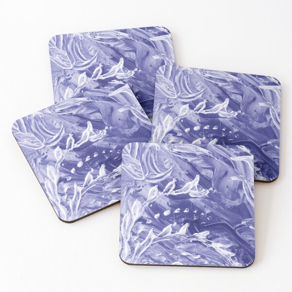 Item preview, Monochrome Organic Nature Purple Blue Very Peri Botanical Design I designed and sold by Irina Sztukowski.
