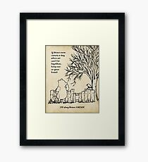 winnie the pooh - keep me in your heart Framed Print