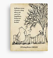 winnie the pooh - keep me in your heart Canvas Print