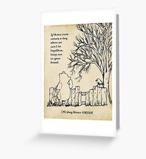 Winnie the Pooh - behalte mich in deinem Herzen Grußkarte
