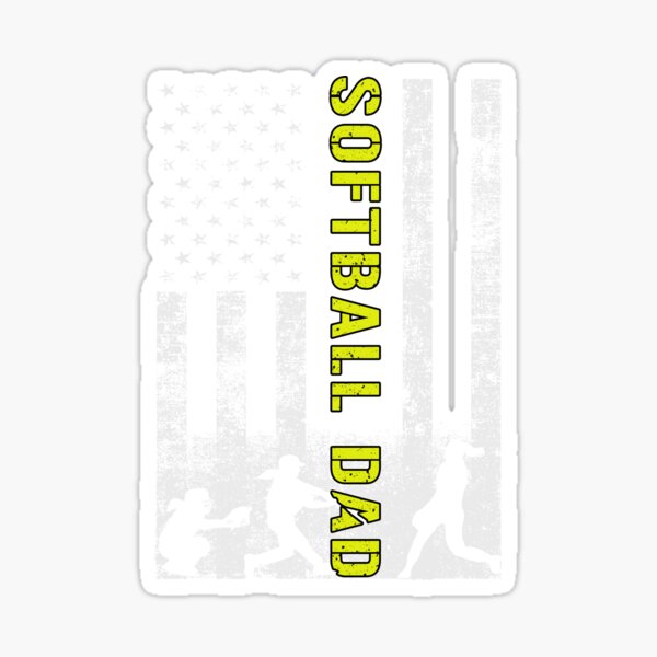 Softball Dad Sticker