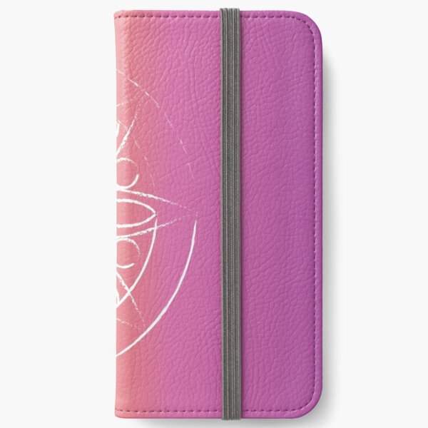 Mandala on orange and pink iPhone Wallet