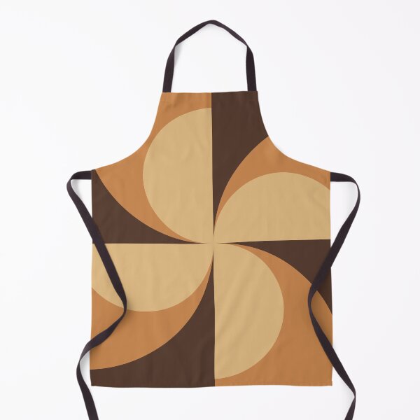 Item preview, Abstract Geometric Shapes 3 in Brown Tan Orange (Moon Phase Pattern) designed and sold by nineFlorals.
