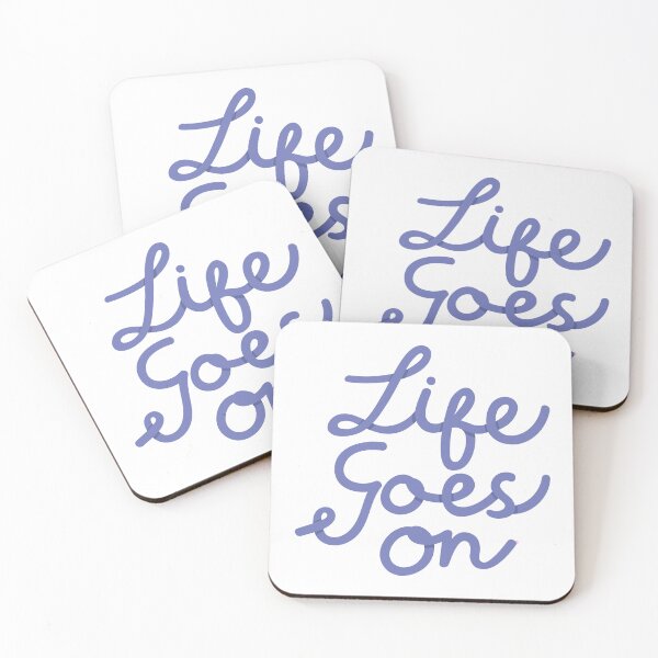 Item preview, Life Goes On Purple Calligraphy designed and sold by paperbeet.
