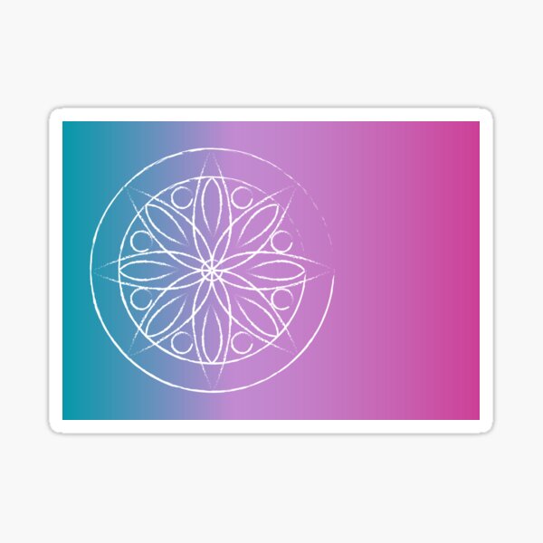 Mandala turquoise and pink Sticker