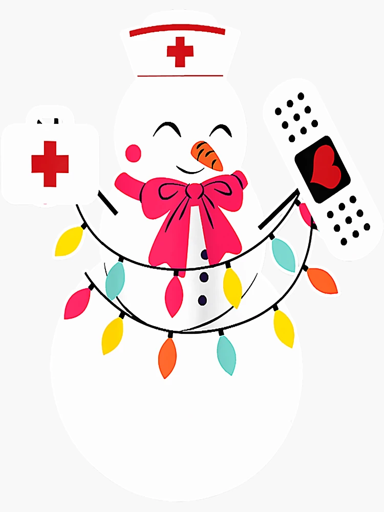 Snowman Nurse Christmas With Nurses Sticker for Sale by ngophuo065