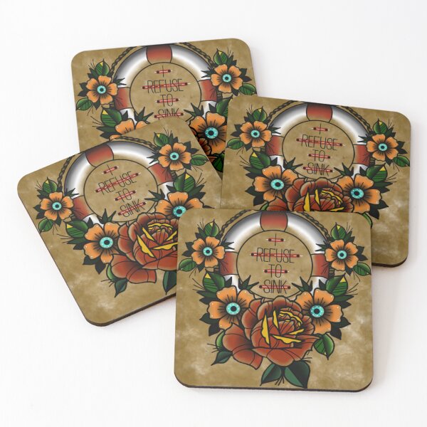 Item preview, I Refuse to Sink w/ Flowers designed and sold by NeoTradArtByIan.