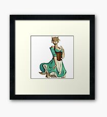 Lusty Argonian Maid Pinup 4 Framed Print