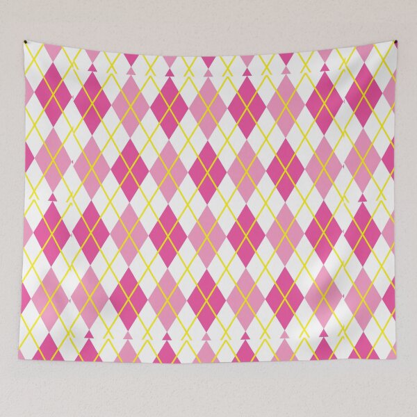 Item preview, Argyle Retro Vintage Print Pattern Pink White Punk Rock Girl designed and sold by Shayna Westfall.