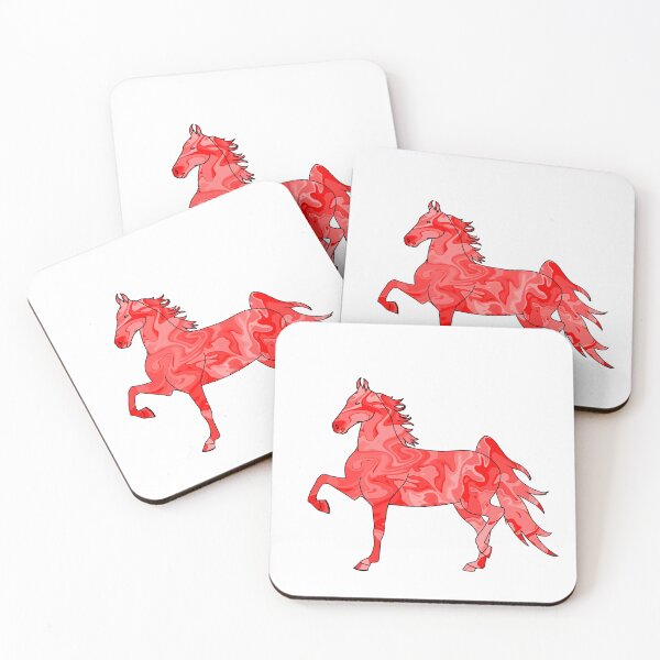 Item preview, Swirly Saddlebred Trotting Horse Red designed and sold by theaadesigns.