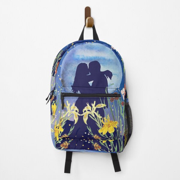Item preview, A romantic couple kisses under a full moon starry night. designed and sold by omg-designs.