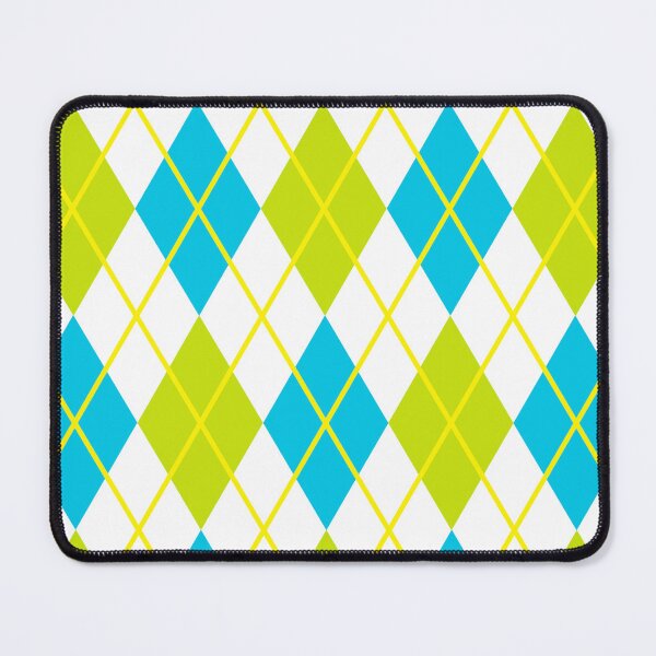 Item preview, Argyle Retro Vintage Print Pattern Blue Green White Punk Rock Girl designed and sold by Shayna Westfall.